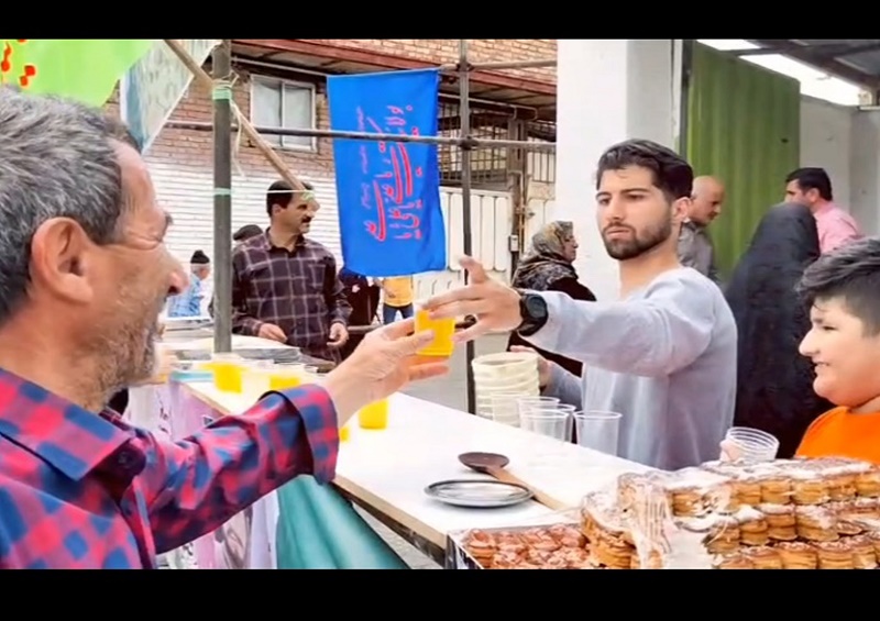 ایستگاه صلواتی روز غدیر در قائمشهر